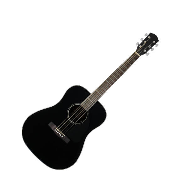 istock Musical instrument - Black acoustic guitar 861718172