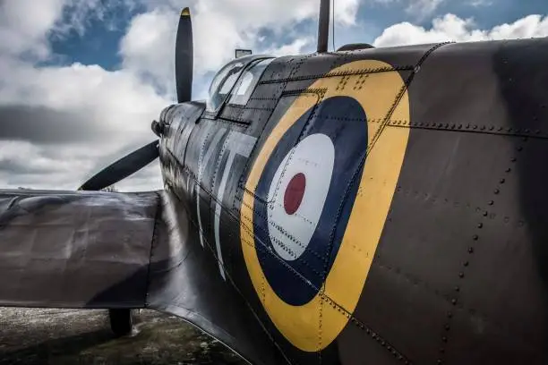 A Spitfire aeroplane commemorates the Battle of Britain