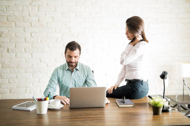 istock Woman harassing new employee 861736042