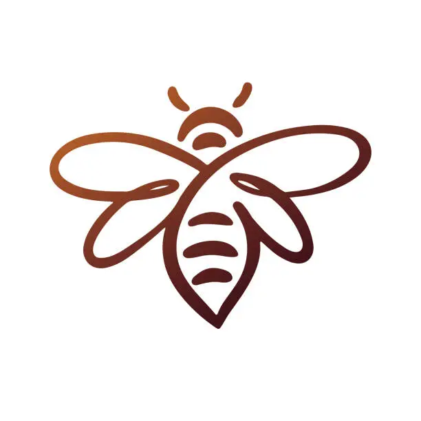 Vector illustration of Bee Logo, bee vector, honey