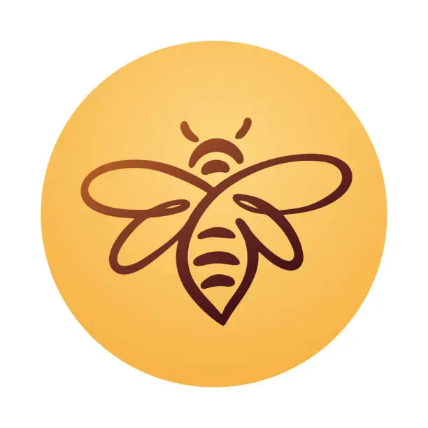 Vector illustration of Bee Logo, bee vector, honey