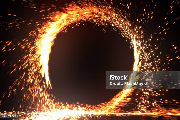 Fire Ring Abstract Abstract Fire Ring Of Fire Flame Fireworks Burning Sparking Fire Circle ...