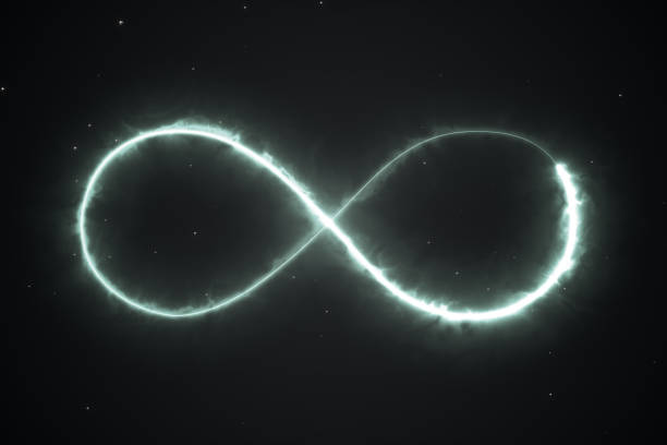 istock Illustration appearance of infinity shape from fire on dark background. 861749290
