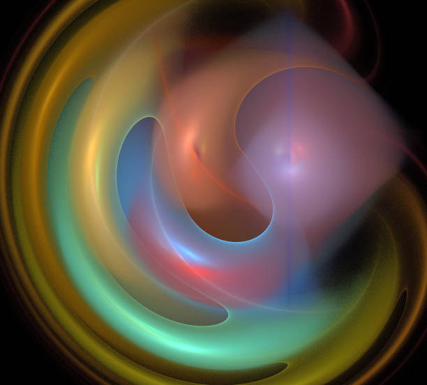 istock image of one Digital Fractal on Black Color 861750042