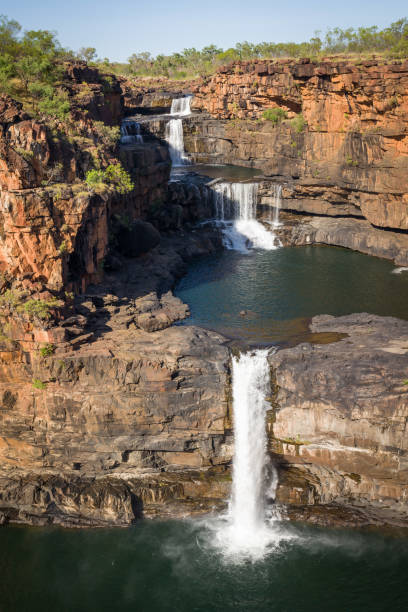 cascate mitchell, costa di kimberley - mittchell falls foto e immagini stock