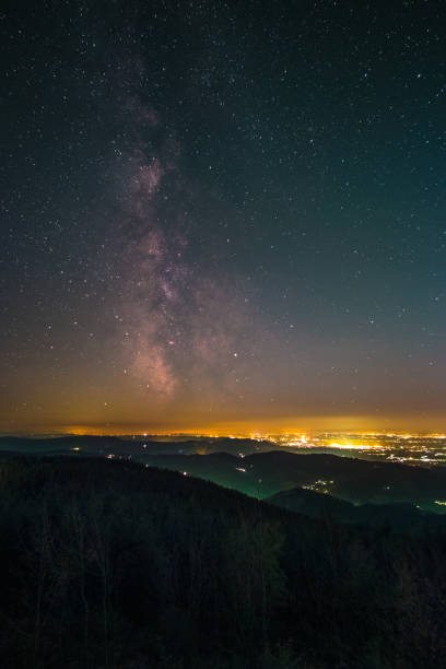 black forest - forest black forest sky night imagens e fotografias de stock