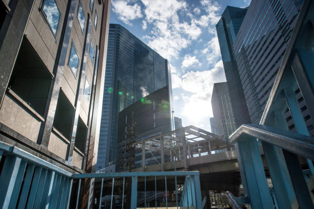 istock Buildings in Ginza district with some reflections on the windows.Tokyo, Japan. 861755500