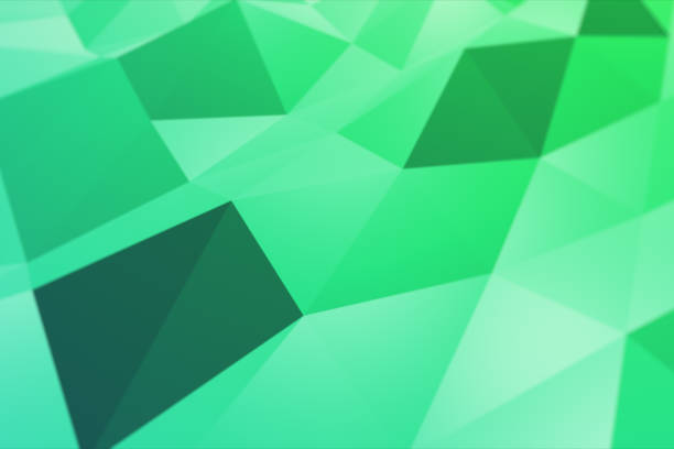 istock Smooth polygons waves perfect seamless loop of slow motion polygon waves 3d illustration 861756088