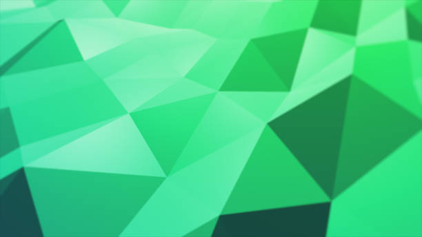 istock Smooth polygons waves perfect seamless loop of slow motion polygon waves 3d illustration 861756100