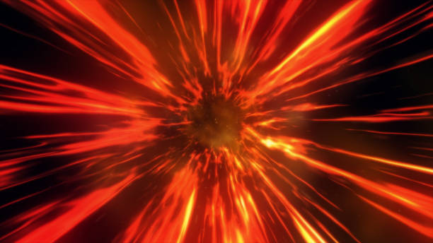 istock 3d illustration with wormhole interstellar travel through a fire force field with galaxies and stars, for a space-time continuum background 861756142
