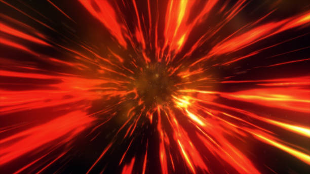 istock 3d illustration with wormhole interstellar travel through a fire force field with galaxies and stars, for a space-time continuum background 861756158