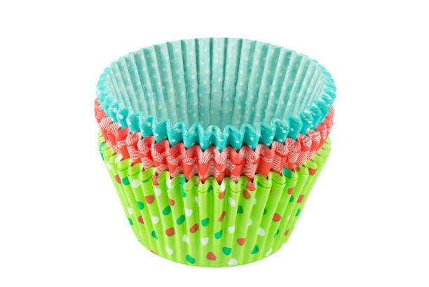 istock Paper baking case for cupcake and muffin, isolated white background. 861762318