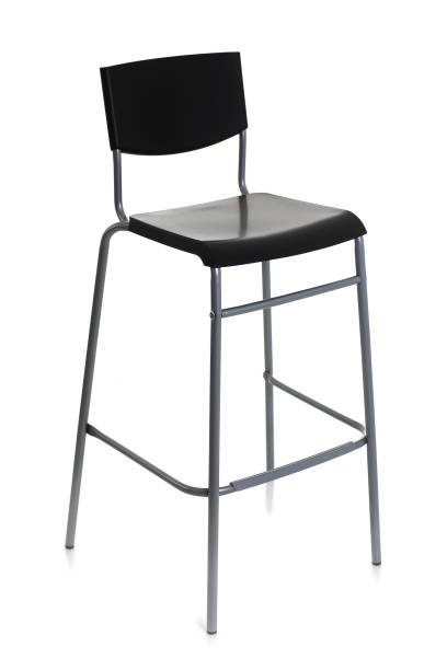 istock Barstool on high metal legs with a black backboard 861762358