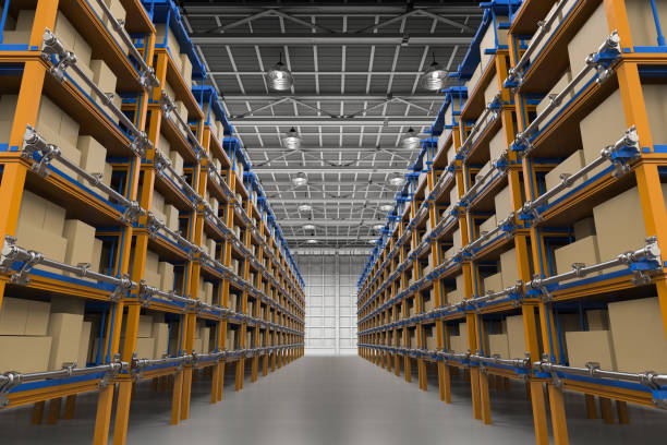 istock racks full of carton boxes 861762636