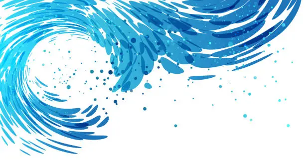 Vector illustration of Splash wave background