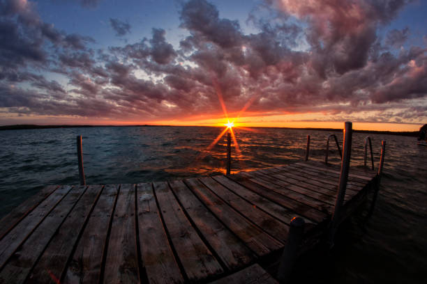 istock Hitchcock Road end dock sunset 861775694