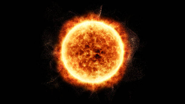 sun solar flare particles espulsioni di massa coronale - sun flare foto e immagini stock