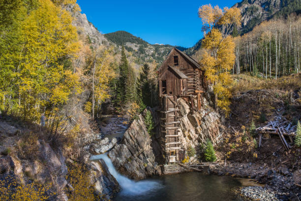 istock Crystal Mill and waterfall in autumn 861788606