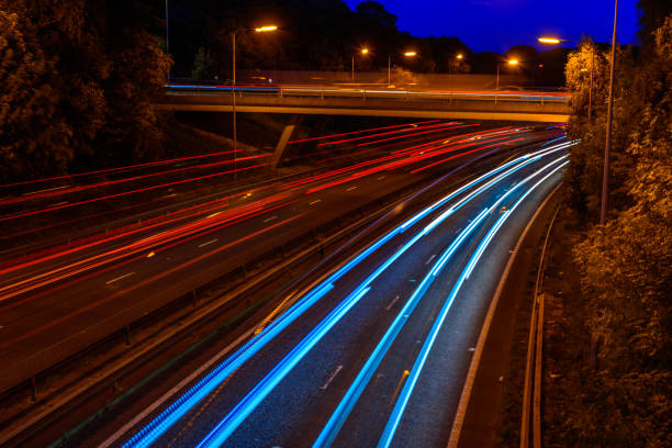 istock Night View of UK Motorway Highway Traffic 861792126