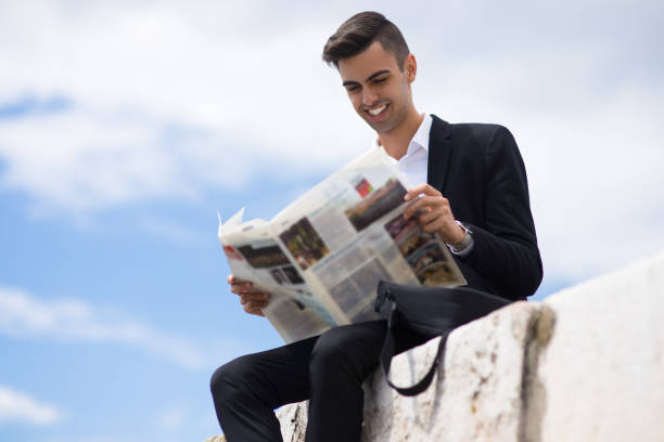 istock Excited student always knowing actual news 861814444