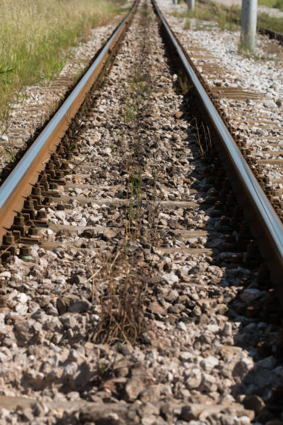 istock Close-up view of a railway 861823846