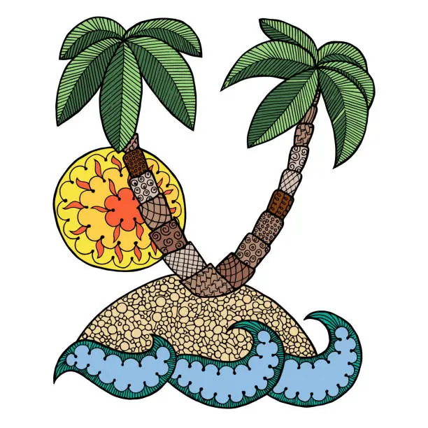 Vector illustration of Island vector illustration.