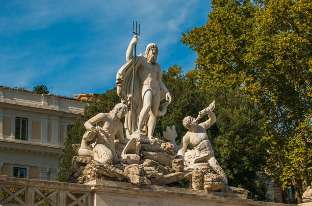 istock Fountain of Neptune in Piazza del Popolo, Rome 861834028