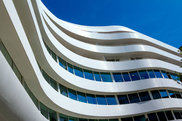 Double tree by Hilton Hotel at ultra-modern OVA Complex in Wroclaw stock photo