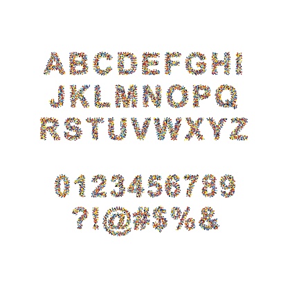 Alphabet Vector Art Stock Illustration - Download Image Now - Abstract