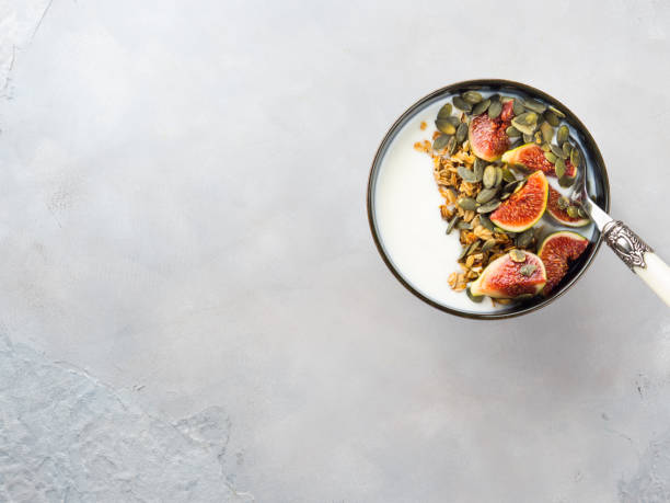 istock Healthy breakfast yogurt bowl with granola and fig 861843880