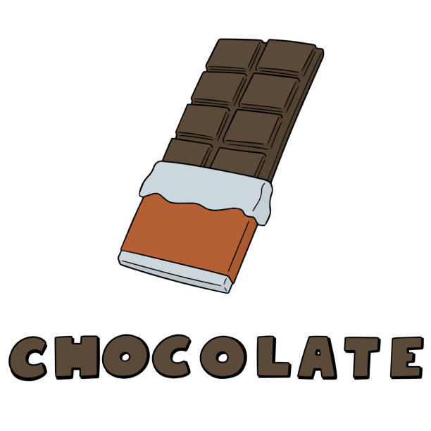 çikolata - çikolatalı bar illüstrasyonlar stock illustrations