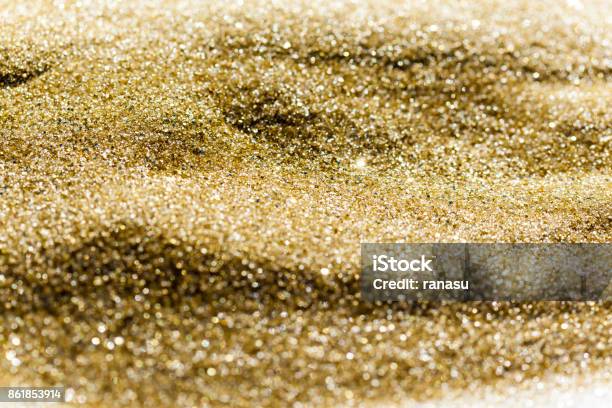 Golden Glitter Background Stock Photo - Download Image Now - Sand, Gold - Metal, Gold Colored