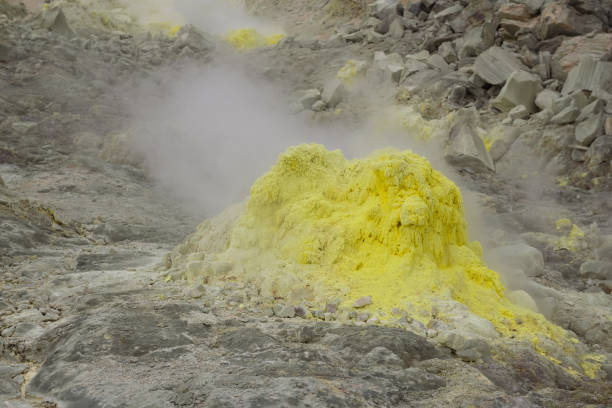 istock Yellow fumaroles on the volcanic Mount Io 861859026