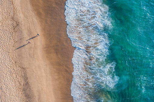 Aerial beach lifestyle photography