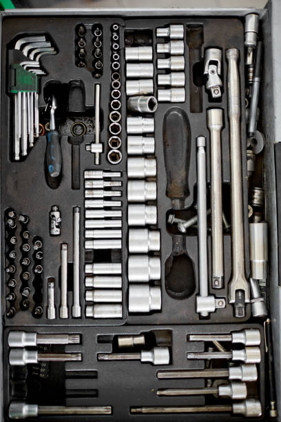 istock Green box with tools for mechanics close-up 861862698