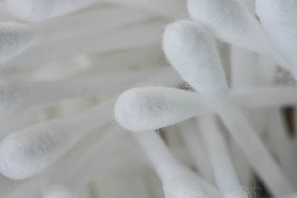 istock Macro of white cotton buds - close up 861865006