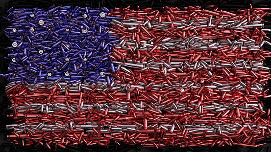 Bandera de los E.e.u.u. de balas photo