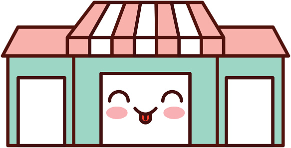 Ilustración de Tienda De Abarrotes De Tienda Kawaii Edificio Exterior y más Vectores Libres de Derechos de Actividad comercial - iStock Ilustración de Tienda De Abarrotes De Tienda Kawaii Edificio Exterior y más Vectores Libres de Derechos de Actividad comercial - iStock