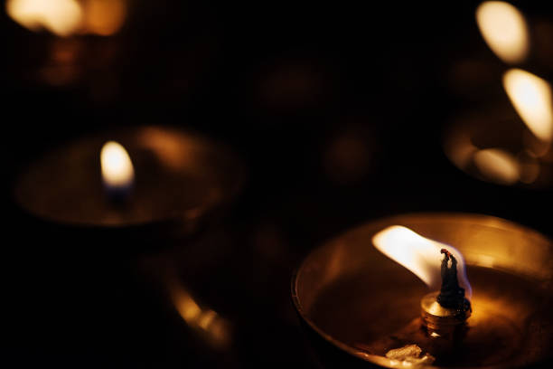 istock Oil lamps with copy space 861896036