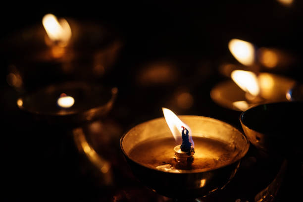 istock Oil lamps with copy space 861896130
