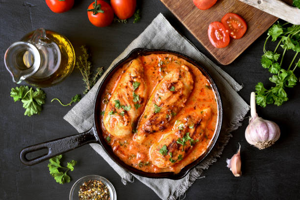 istock Chicken breast in tomato sauce 861903198