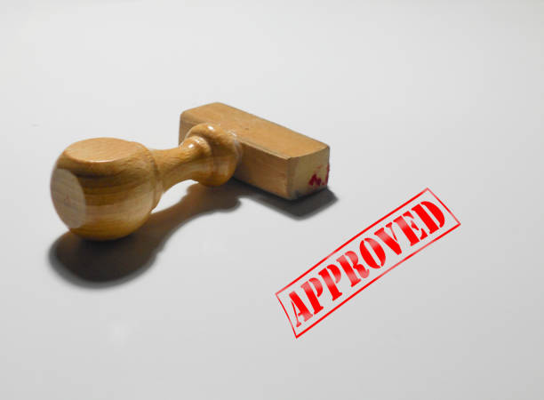 istock approved rubber stamp isolated on a white background 861910806