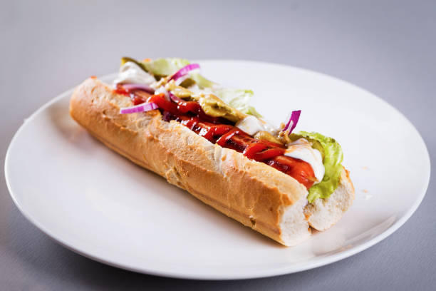 istock Fresh homemade hot dog 861914684