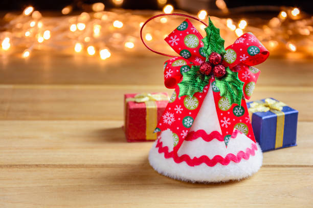 istock Gift Box Present and decorate on a wooden table 861919904