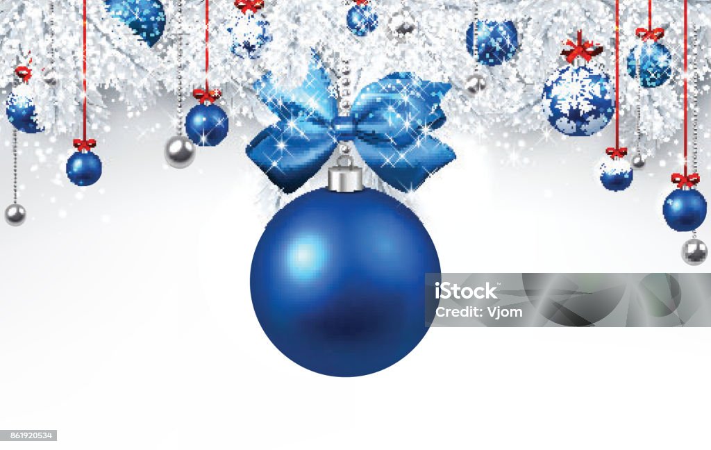 Corroer africano Inesperado Ilustración de Fondo Blanco Con Azul Bola De La Navidad y más Vectores  Libres de Derechos de Azul - Azul, Blanco - Color, Festivo - iStock