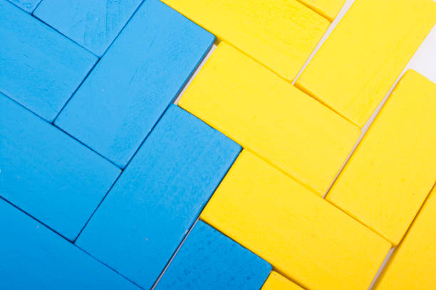 istock Coorful domino blocks on white background 861927288