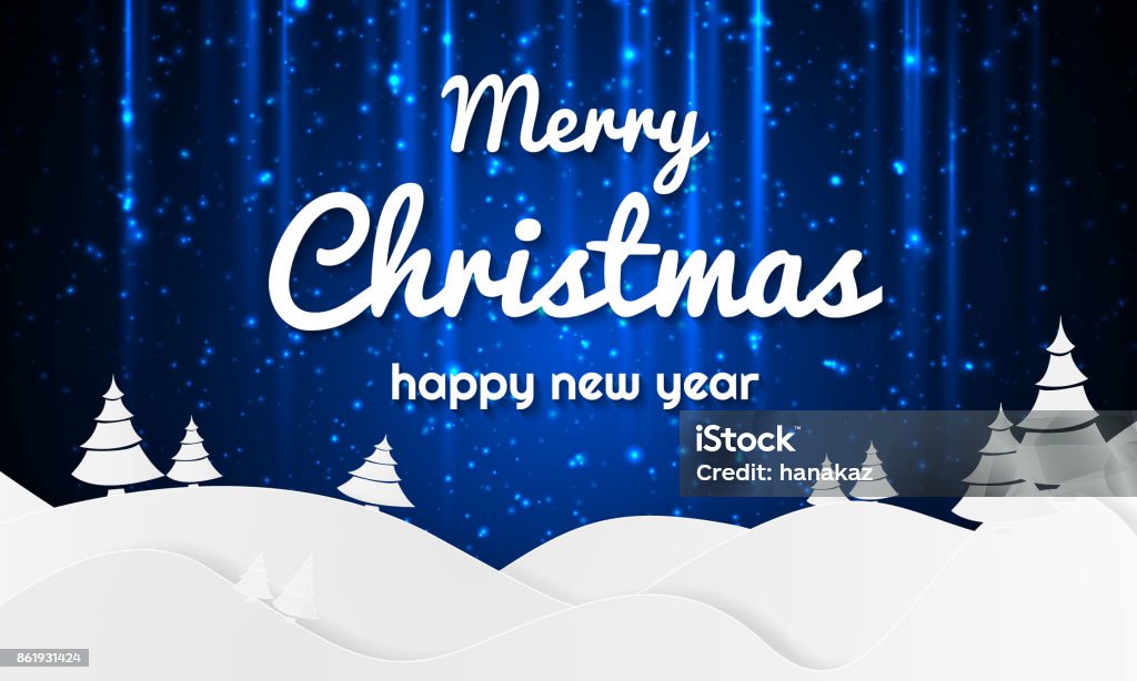 Merry Christmas and New Year Xmas background Calligraphy stock vector