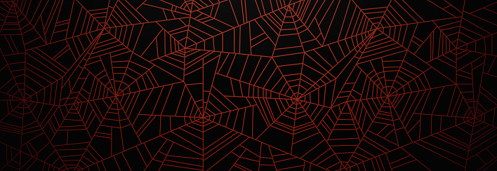 Orange Spider Web Background
