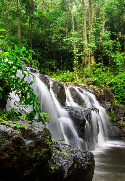 sam lan waterfall. thailand. - stream forest river waterfall imagens e fotografias de stock