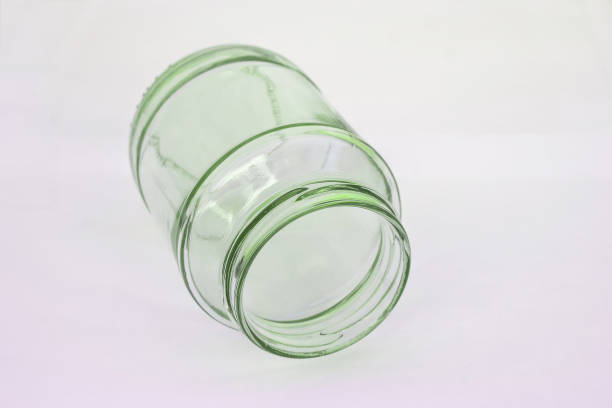 istock Close up glass bottle transparent blank isolated on white background. 861943654